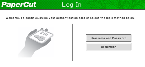 Authenticating with a username and password at a Sharp MFD
