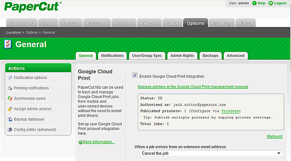 klap skibsbygning at føre Google Cloud Print - PaperCut - Print management software used by 50k  organizations to control and quota printing