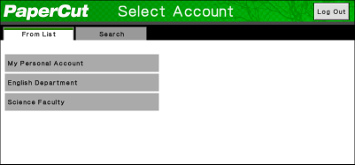 Charging to a shared account while copying