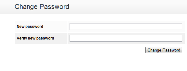 Changing an internal user password from the user web page