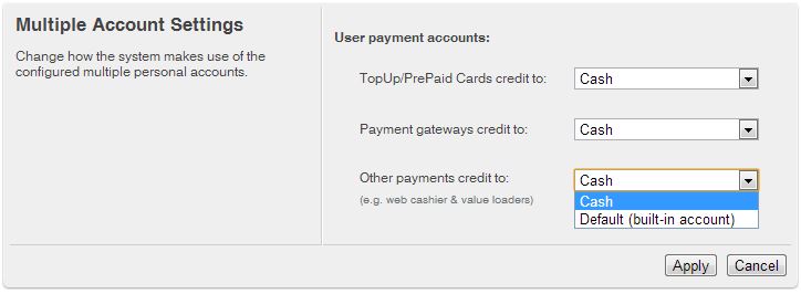 User payment accounts