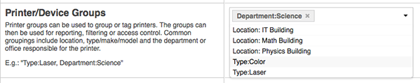 Adding an existing printer group