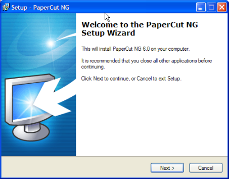 Setup wizard