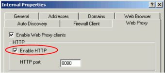 ISA Server 2004/2006 - Enabling the HTTP proxy